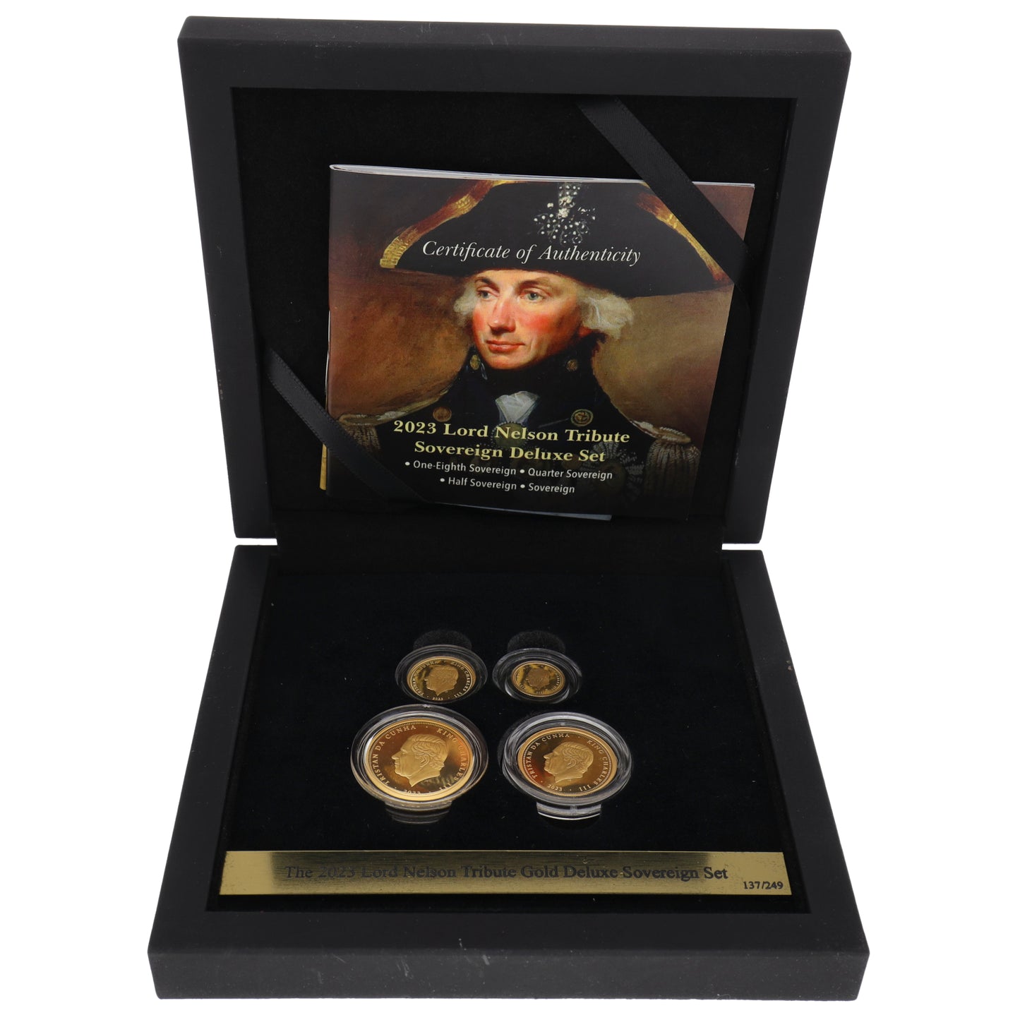 22ct Gold Lord Nelson Tribute Sovereign Coin Set 2023