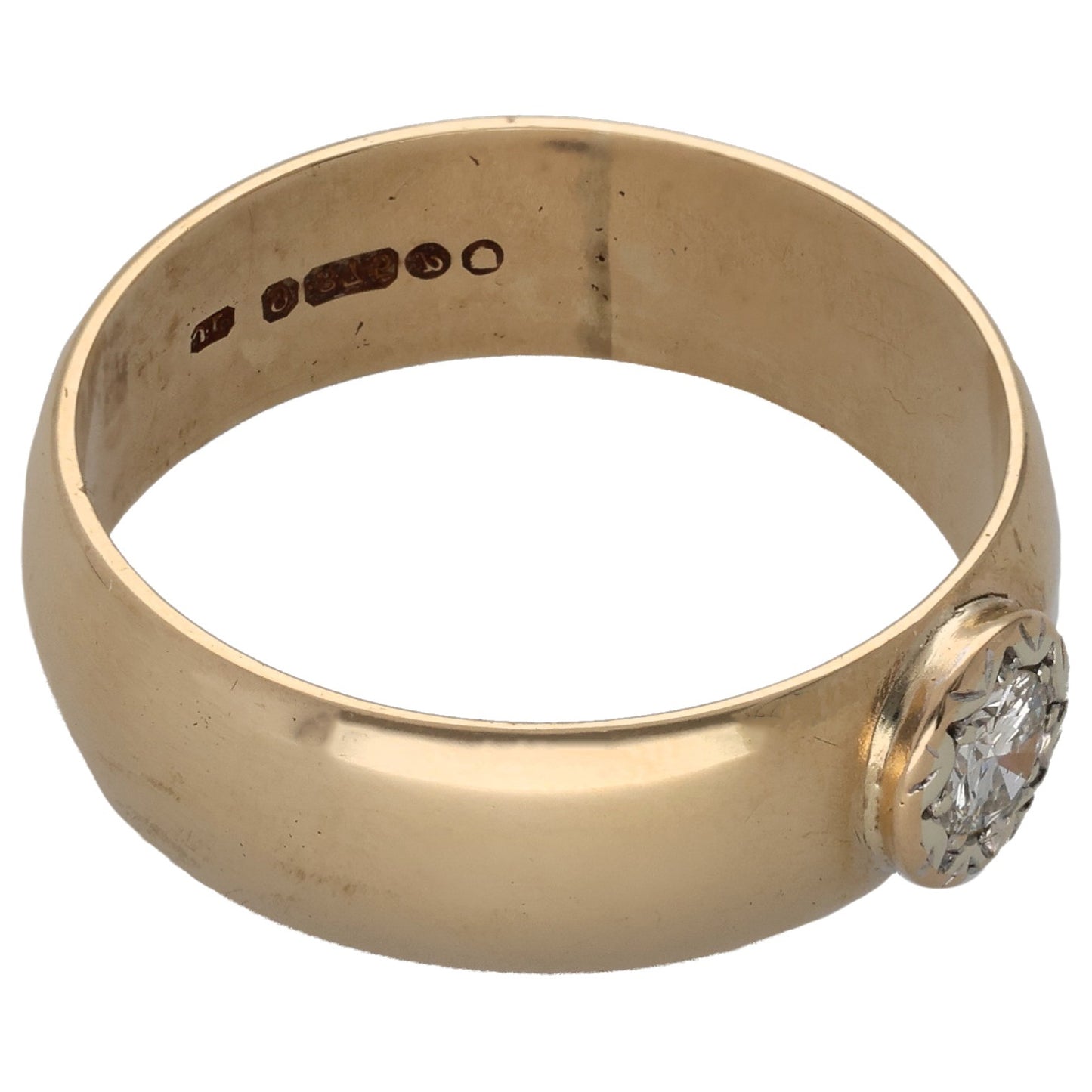 9ct Gold 0.25ct Diamond Solitaire Ring Size V