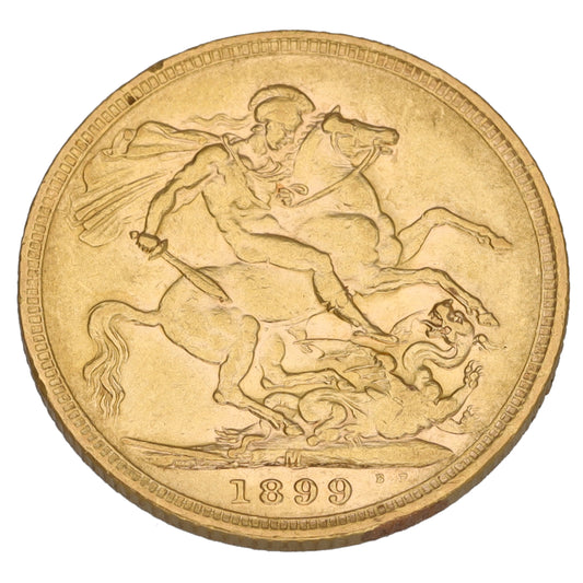 22ct Gold Queen Victoria Full Sovereign Coin 1889