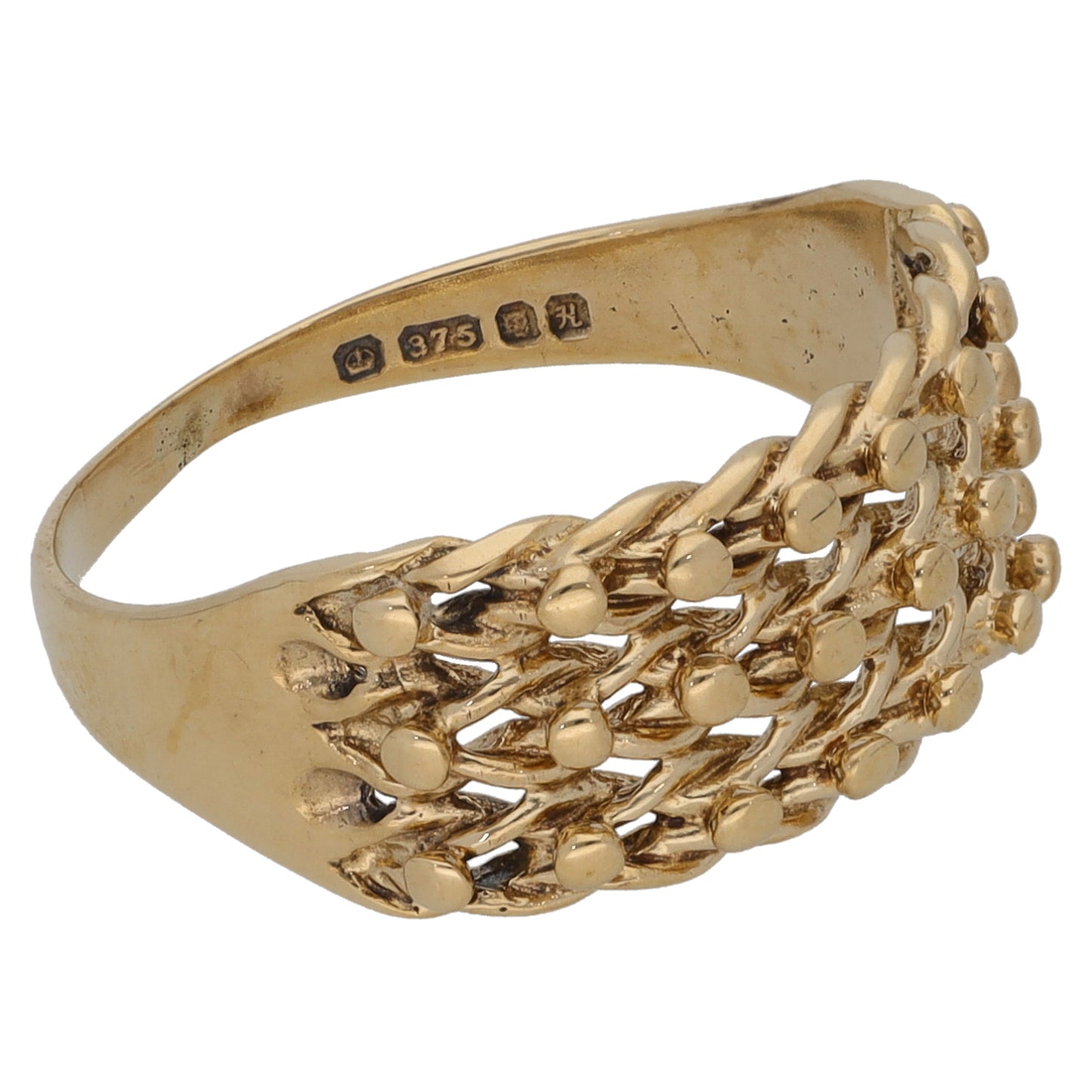 9ct Gold Keeper Ring Size L