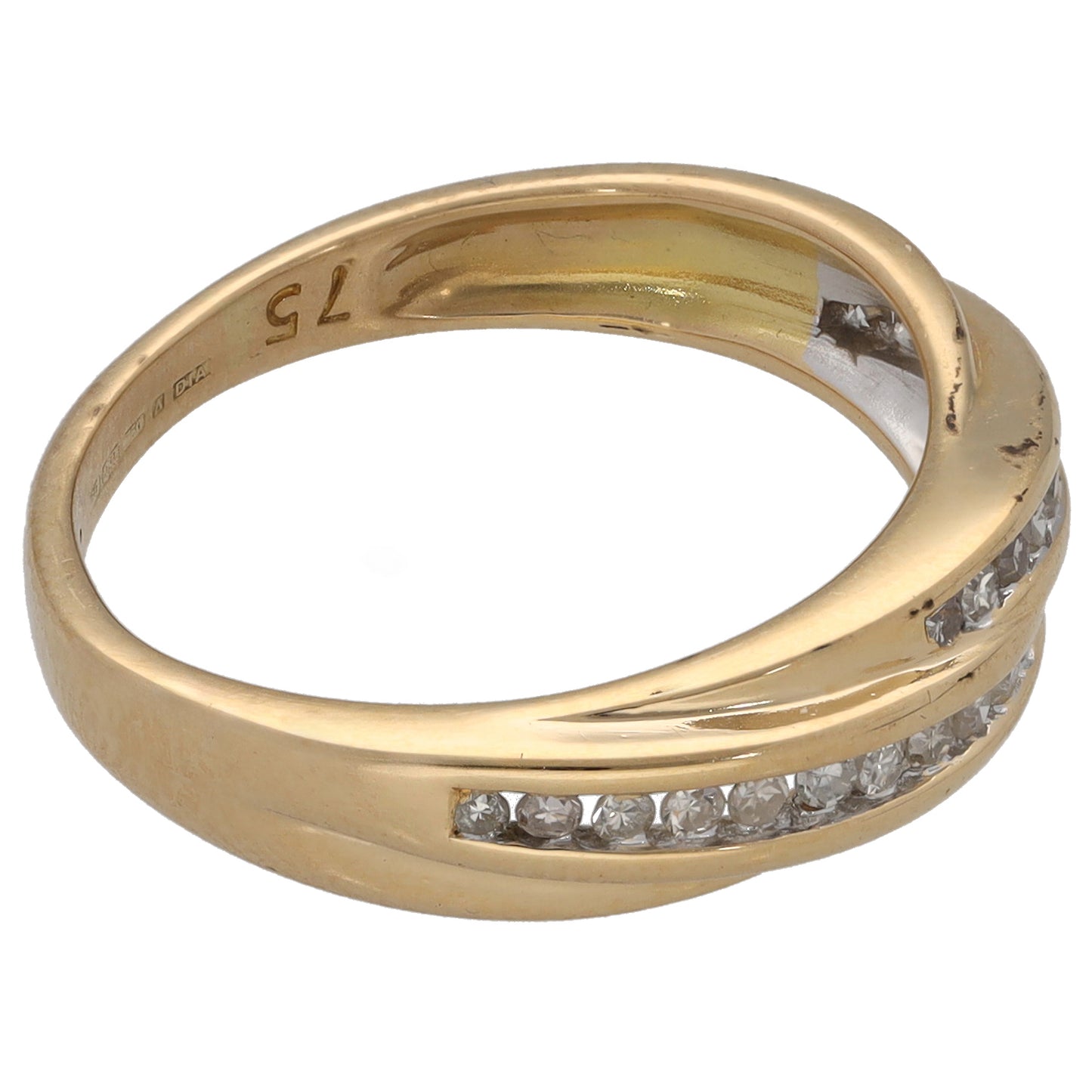 18ct Gold 0.20ct Diamond Half Eternity Ring Size K