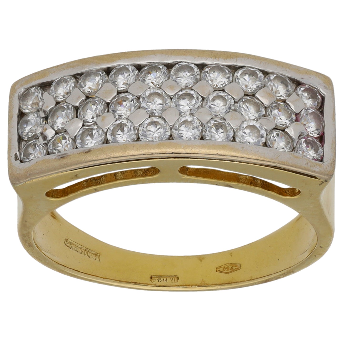 18ct Gold Cubic Zirconia Alternative Ring Size O