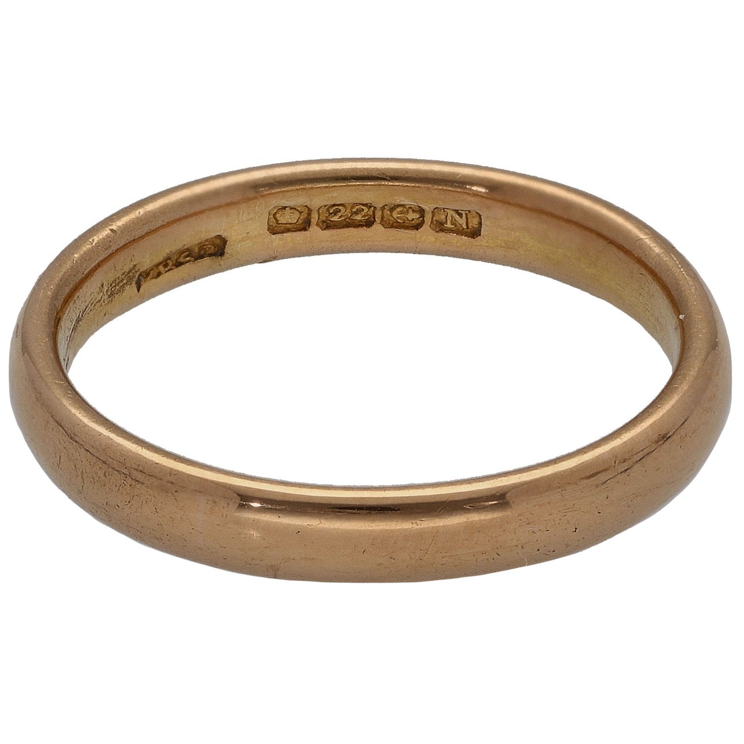 22ct Gold Plain Wedding Ring Size L