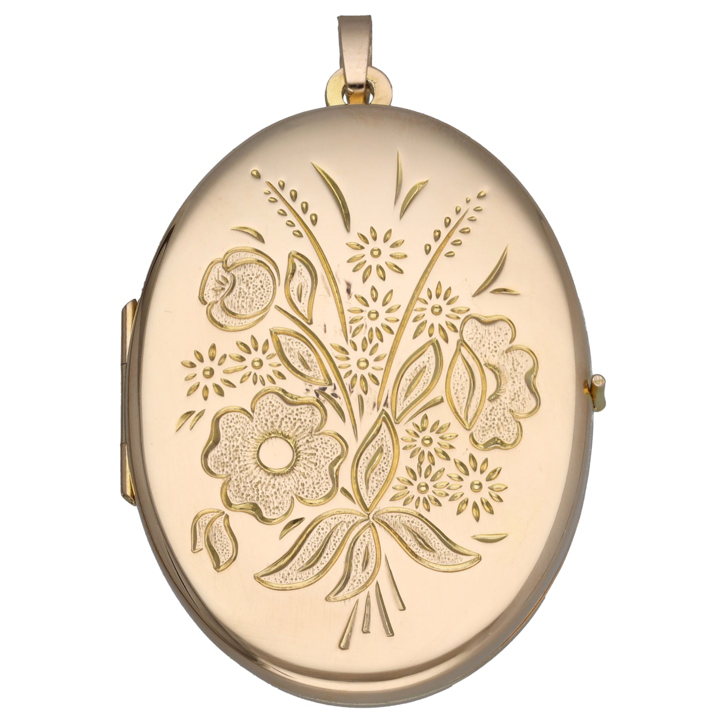 9ct Gold Patterned Locket Pendant