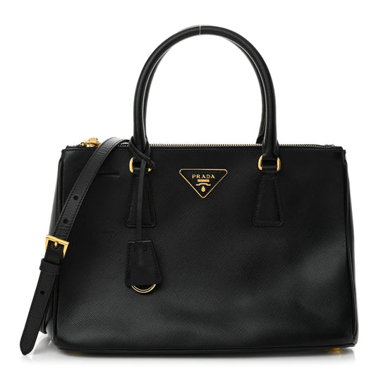 Prada Galleria Tote Saffiano Leather Bag - Black
