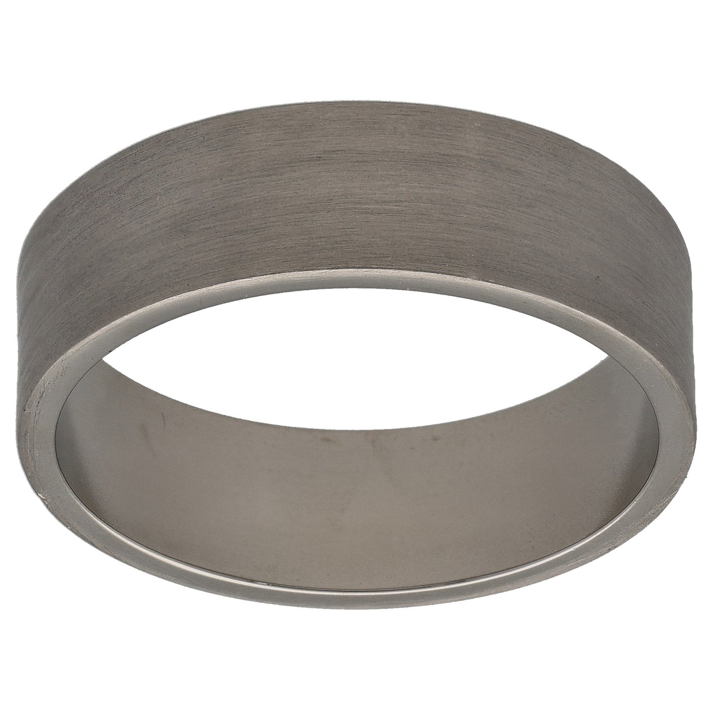 Plain platinum wedding ring band, brushed metal, size Y