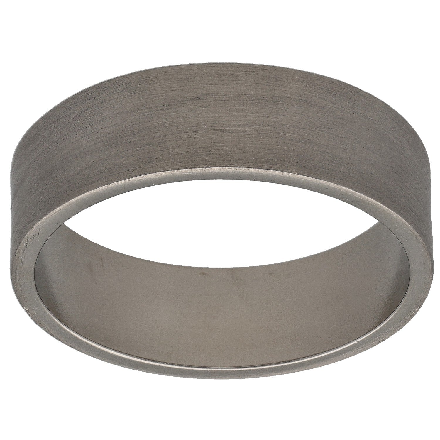 Plain platinum wedding ring band, brushed metal, size Y