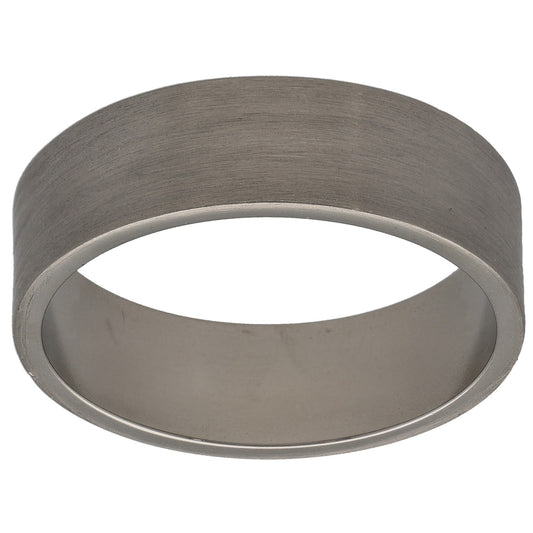 Plain platinum wedding ring band, brushed metal, size Y