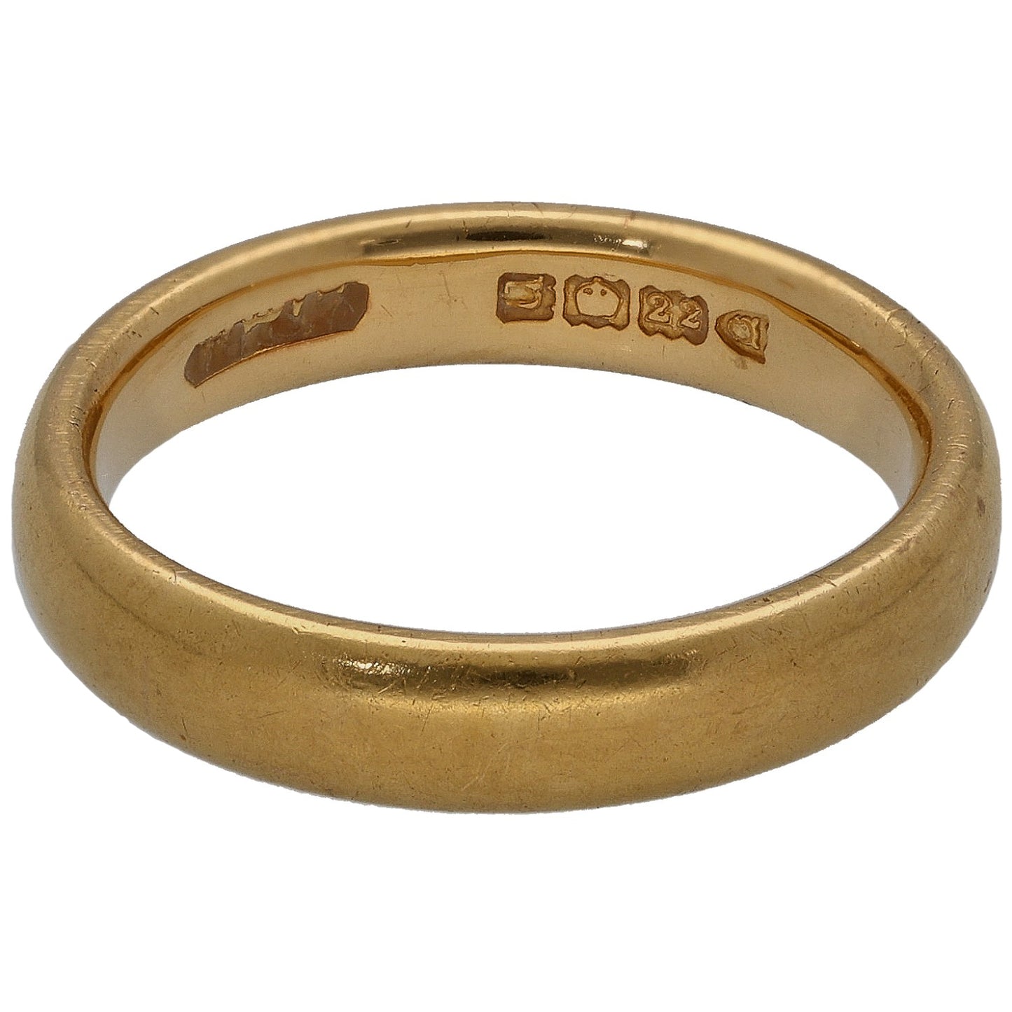 22ct Gold Plain Wedding Ring Size M