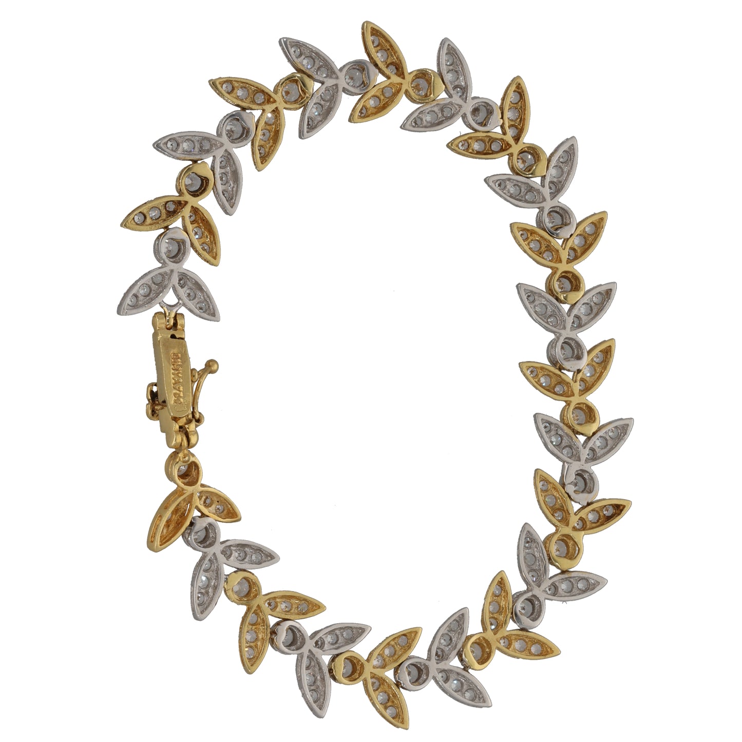 18ct Bicolour Gold Cubic Zirconia Fancy Bracelet