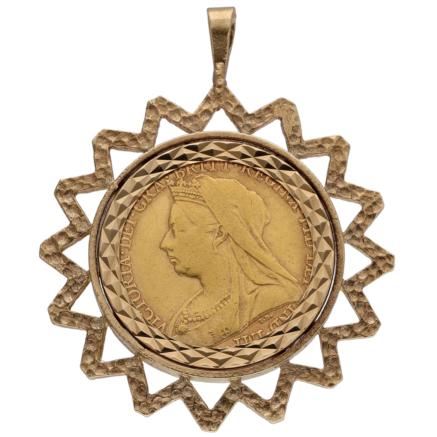 9ct Gold Half Sovereign Coin Pendant