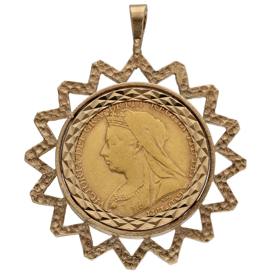 9ct Gold Half Sovereign Coin Pendant