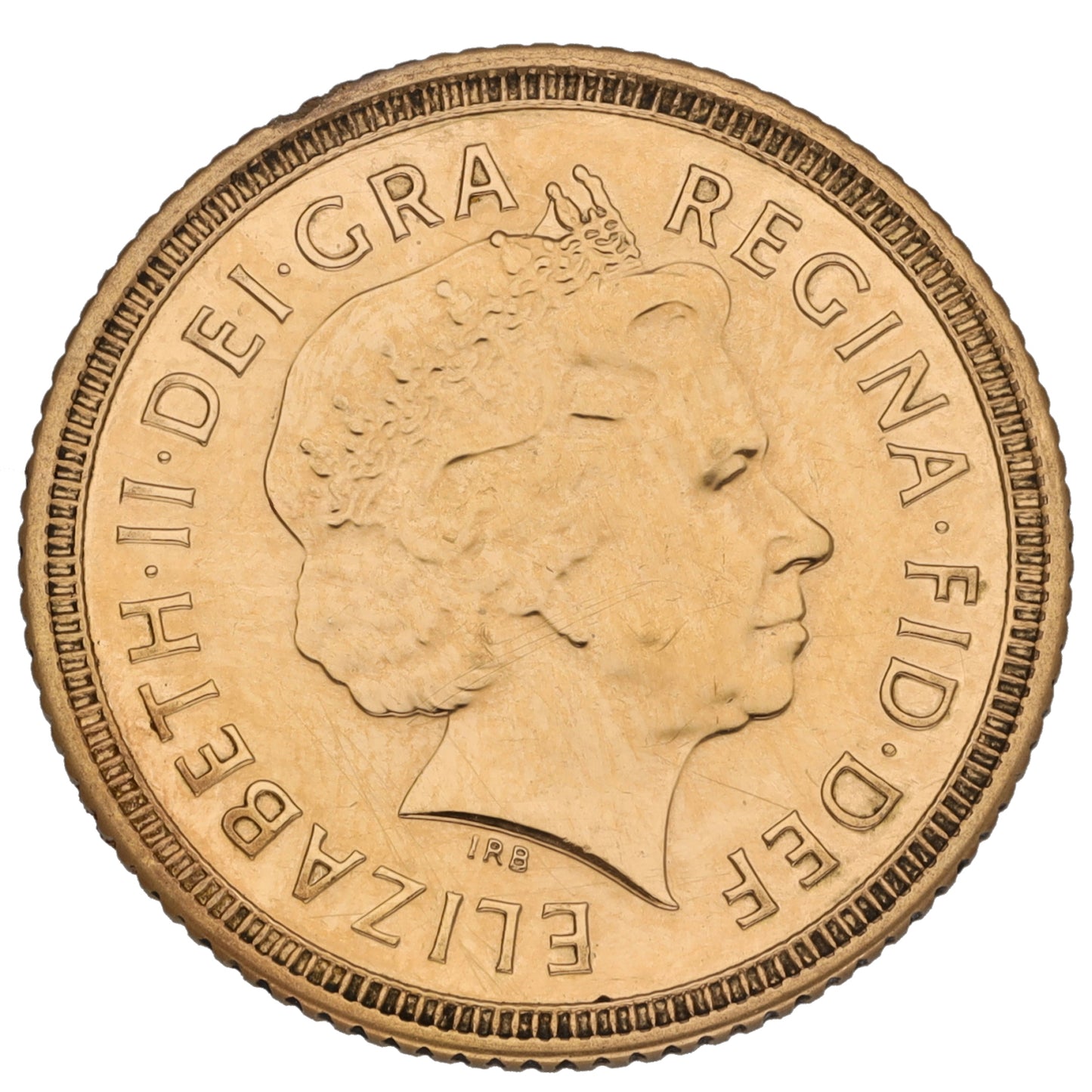 22ct Gold Queen Elizabeth II Half Sovereign Coin 2000