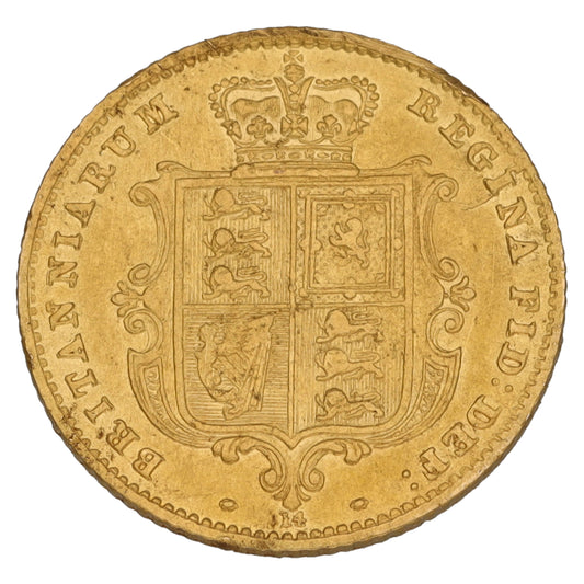 22ct Gold Queen Victoria Half Sovereign Coin 1864