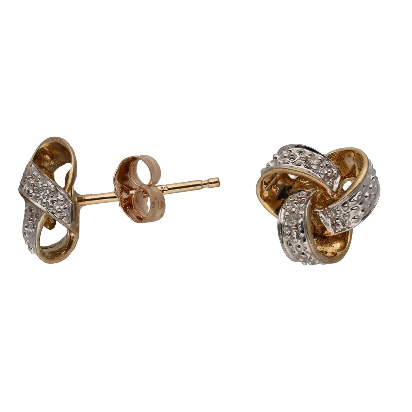9ct Gold 0.02ct Diamond Stud Earrings