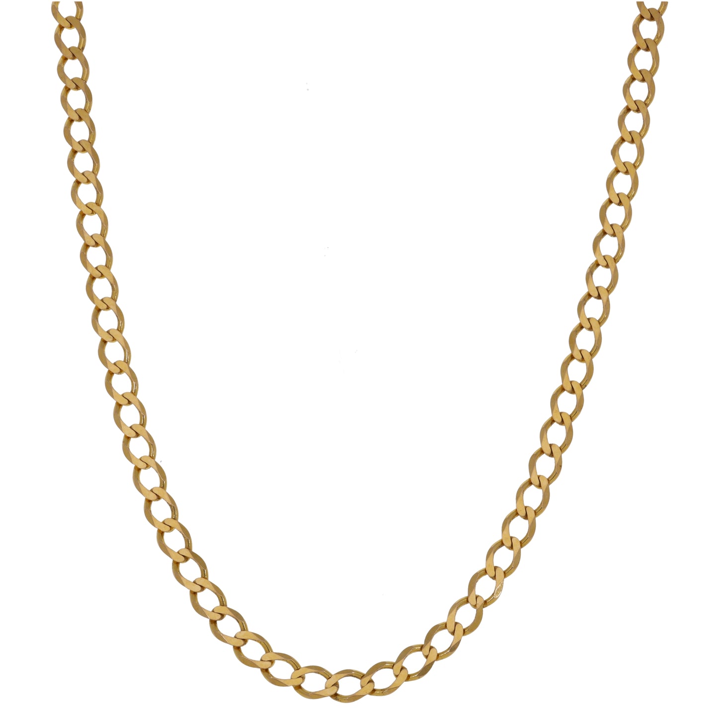 9ct Gold Curb Chain 22"