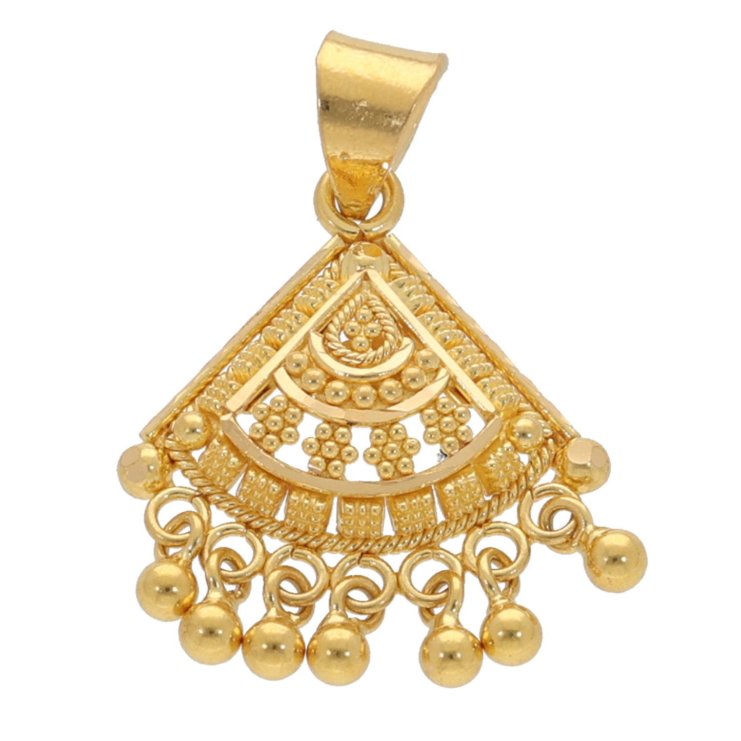 New 22ct Gold Filigree Pendant 23mm