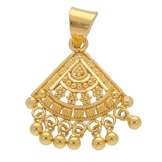 New 22ct Gold Filigree Pendant 23mm