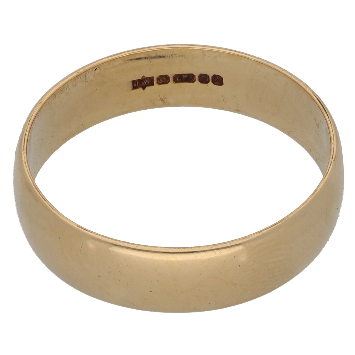 9ct Gold Plain Wedding Ring Size W