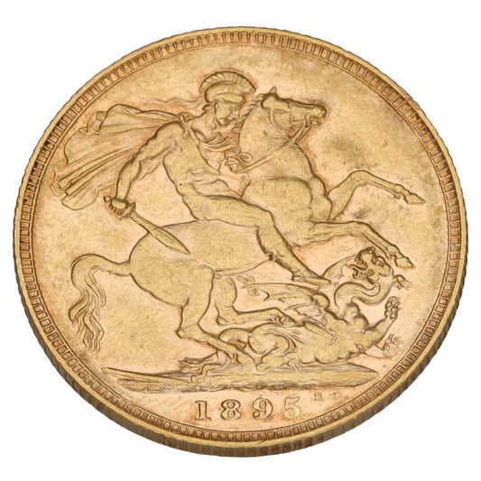 22ct Gold Queen Victoria Full Sovereign Coin 1895