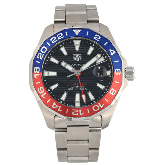 Tag Heuer Aquaracer GMT WAY201F 43mm Stainless Steel Watch