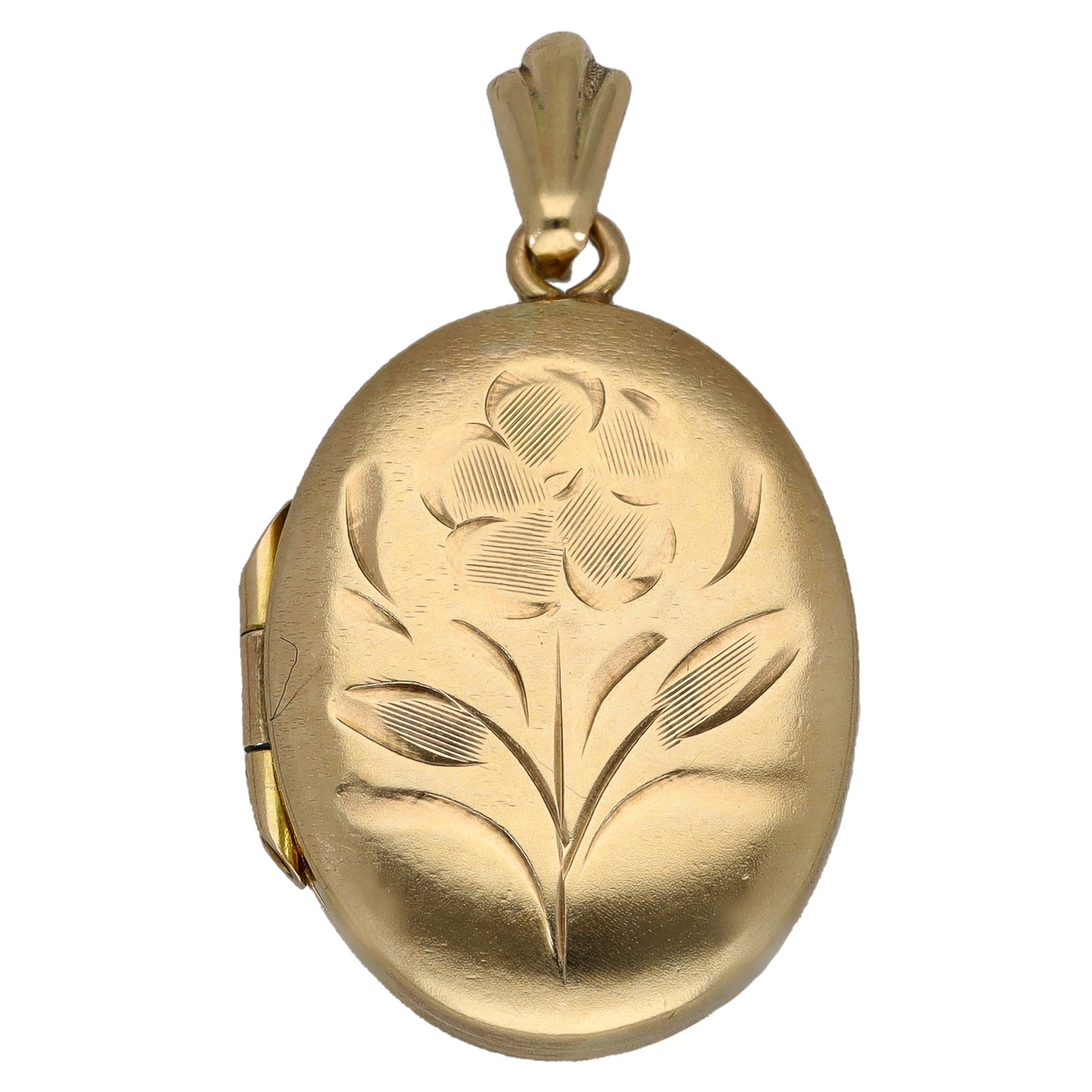9ct Gold Patterned Locket Pendant