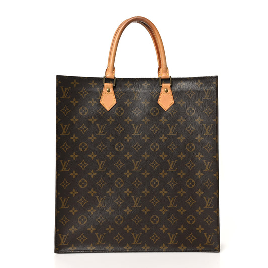 Louis Vuitton Sac Plat Monogram Coated Canvas Bag - Brown