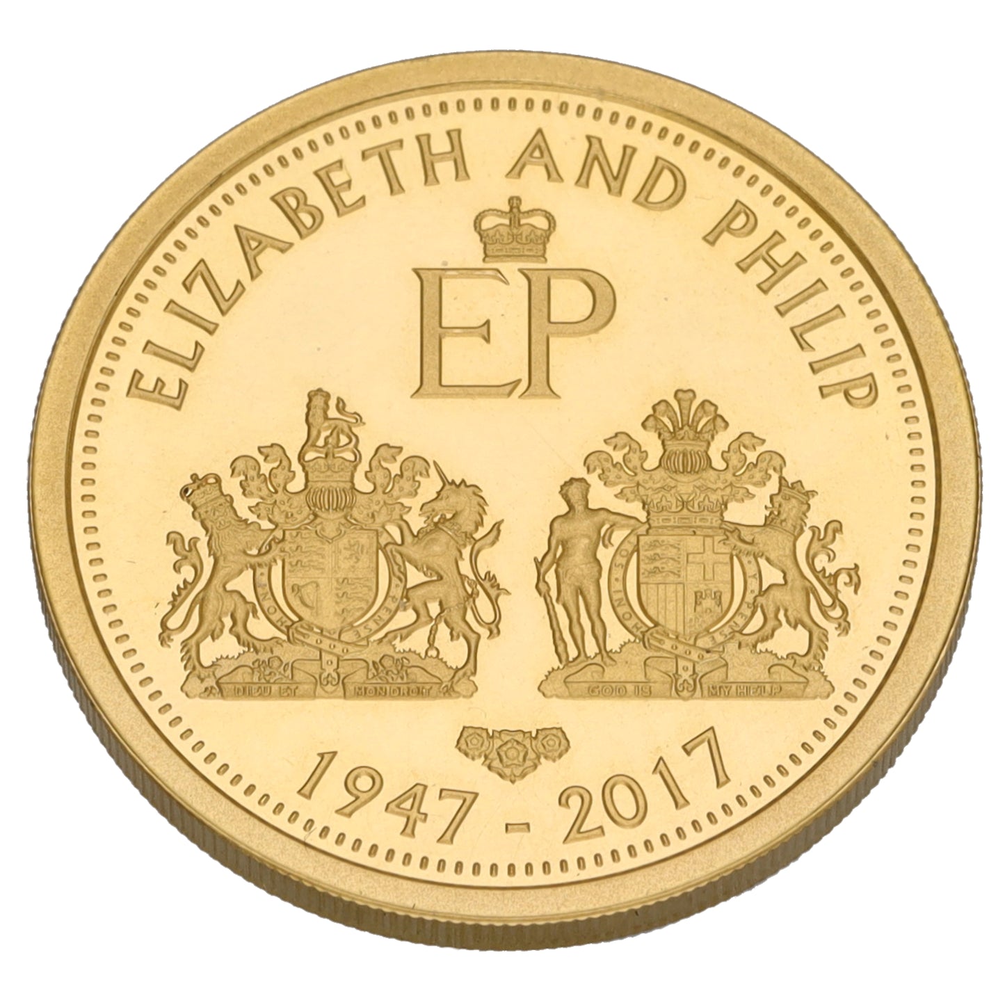 22ct Gold Elizabeth & Phillip Full Sovereign Coin 2017