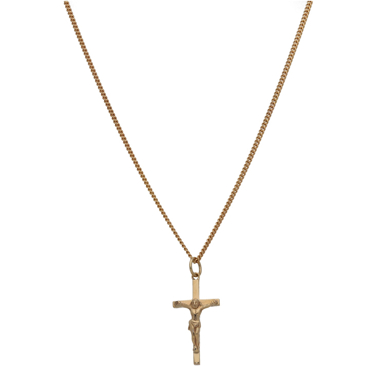 9ct Gold Crucifix Pendant With Chain