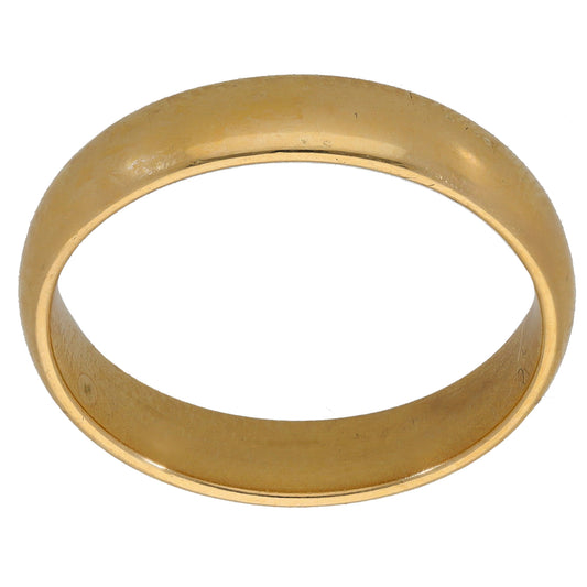 9ct Gold Plain Wedding Ring Size W