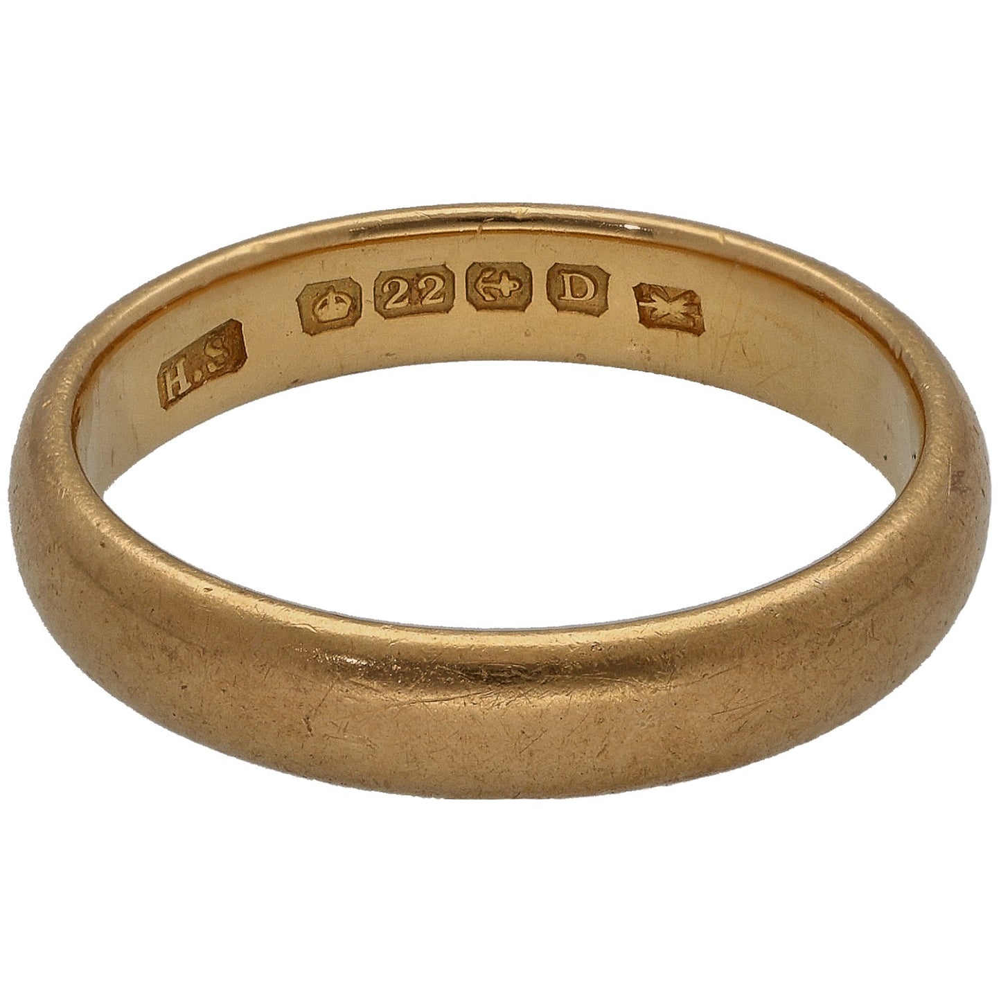 22ct Gold Plain Wedding Ring Size O