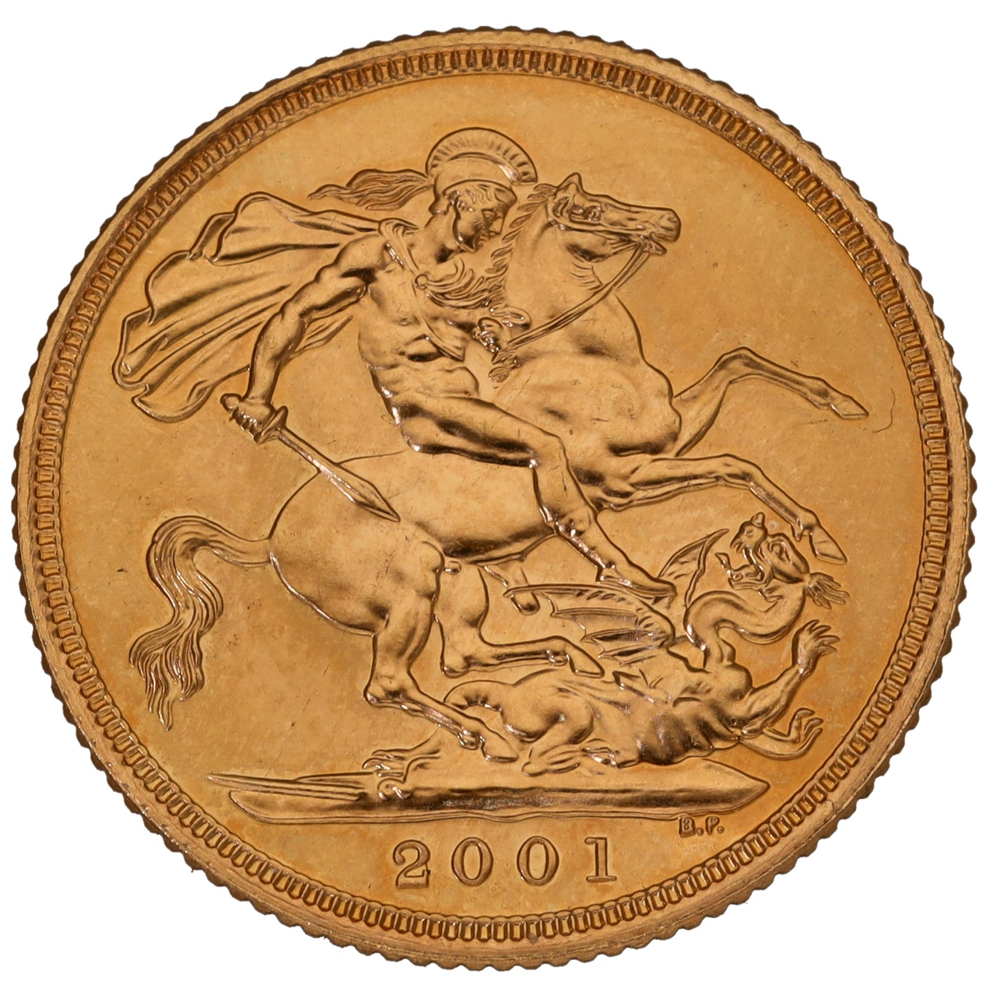 22ct Gold Queen Elizabeth II Full Sovereign Coin 2001