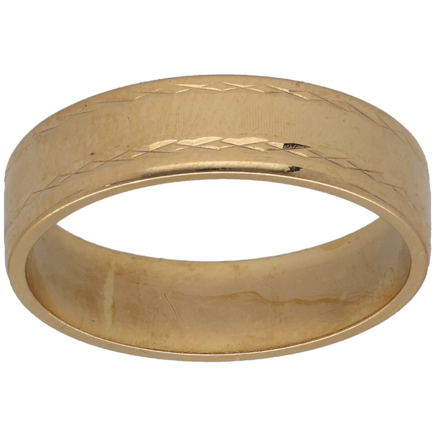 18ct Gold Plain Wedding Ring Size M