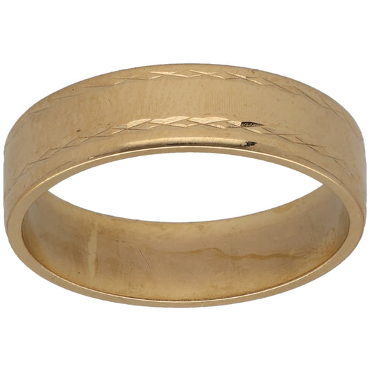 18ct Gold Plain Wedding Ring Size M