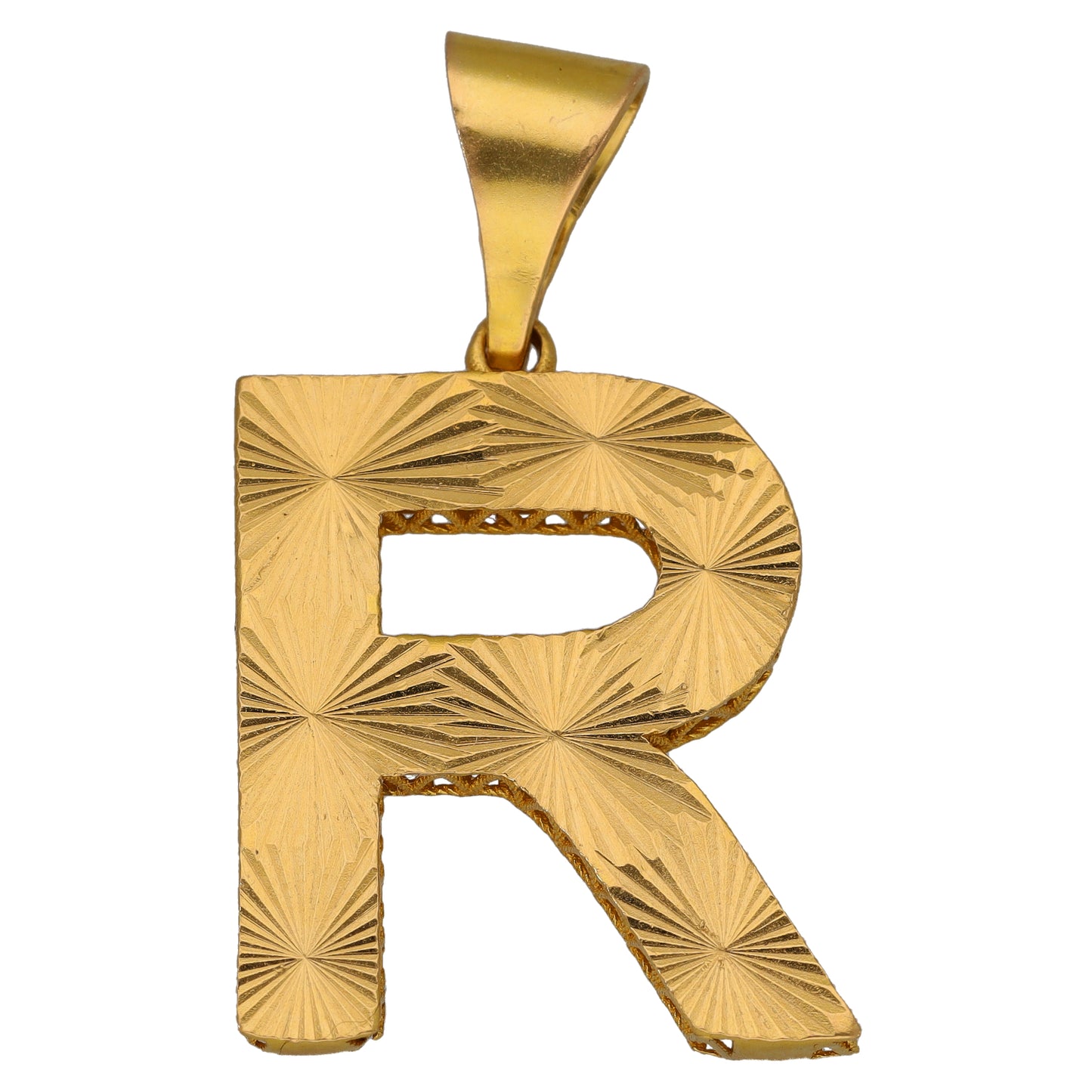 22ct Gold Initial R Pendant