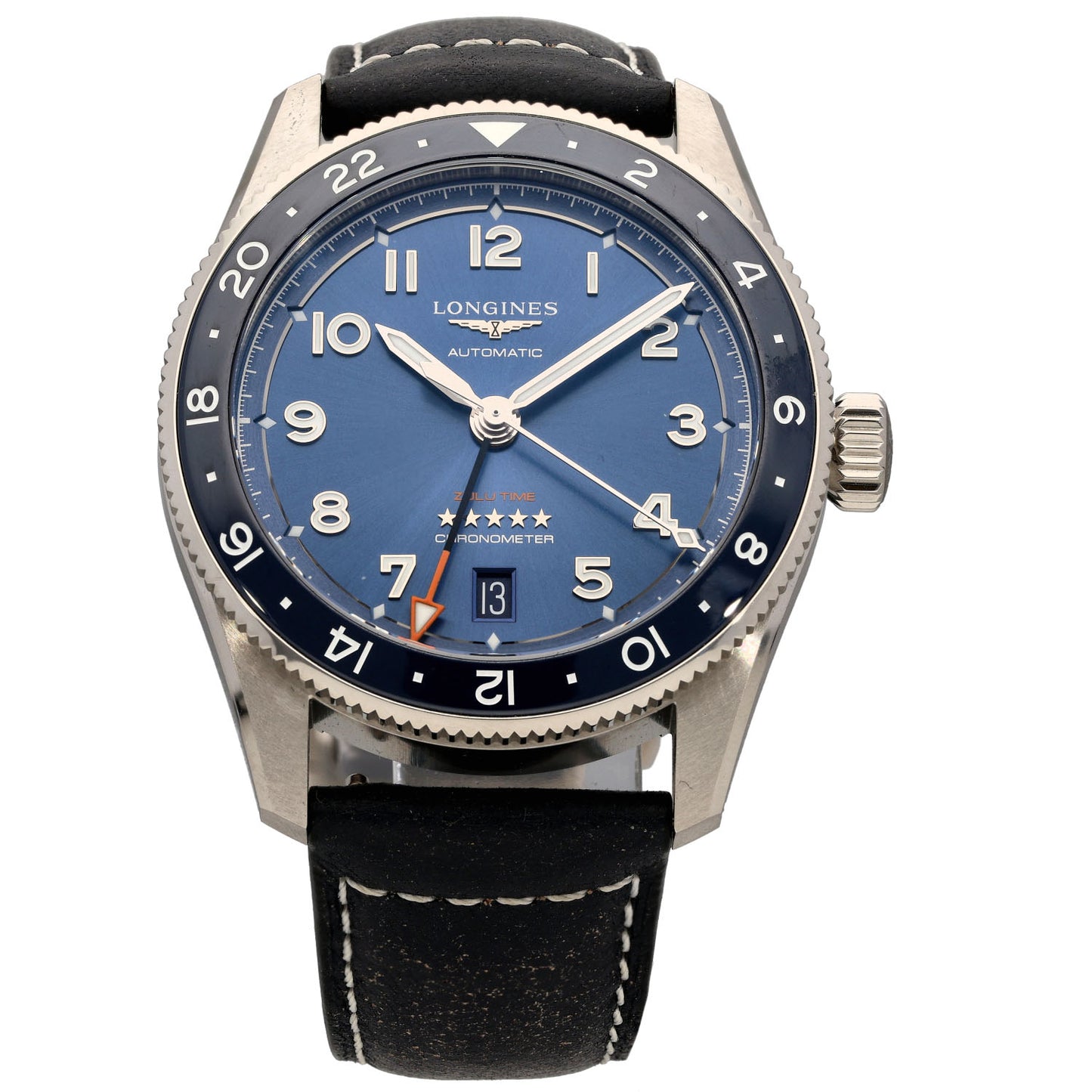 Longines Spirit Zulu Time L3.802.4 39mm Stainless Steel Watch