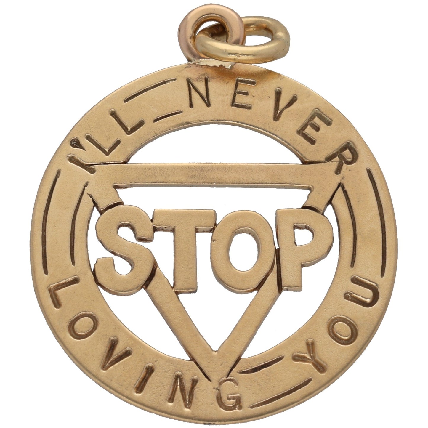 9ct Gold Word/Message Pendant