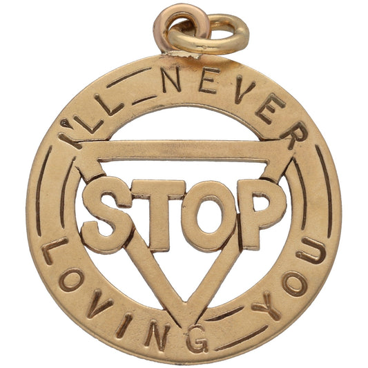 9ct Gold Word/Message Pendant