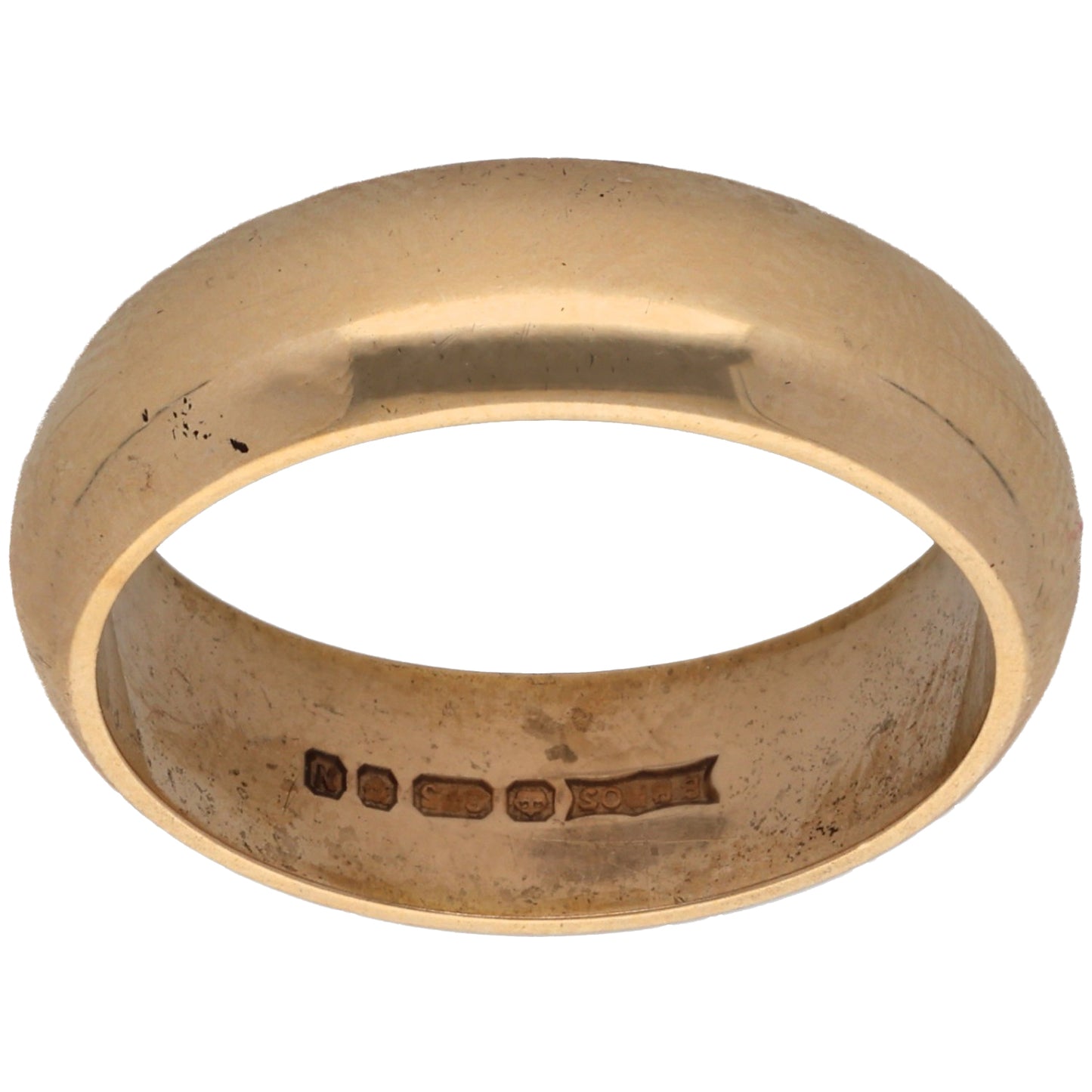 9ct Gold Plain Wedding Ring Size N