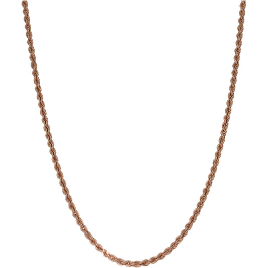 14ct Rose Gold Rope Chain 20"