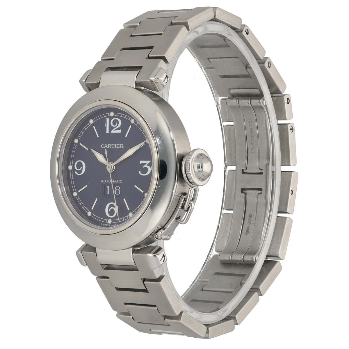 Cartier Pasha C Grande Date W31047M7 35mm Stainless Steel Watch
