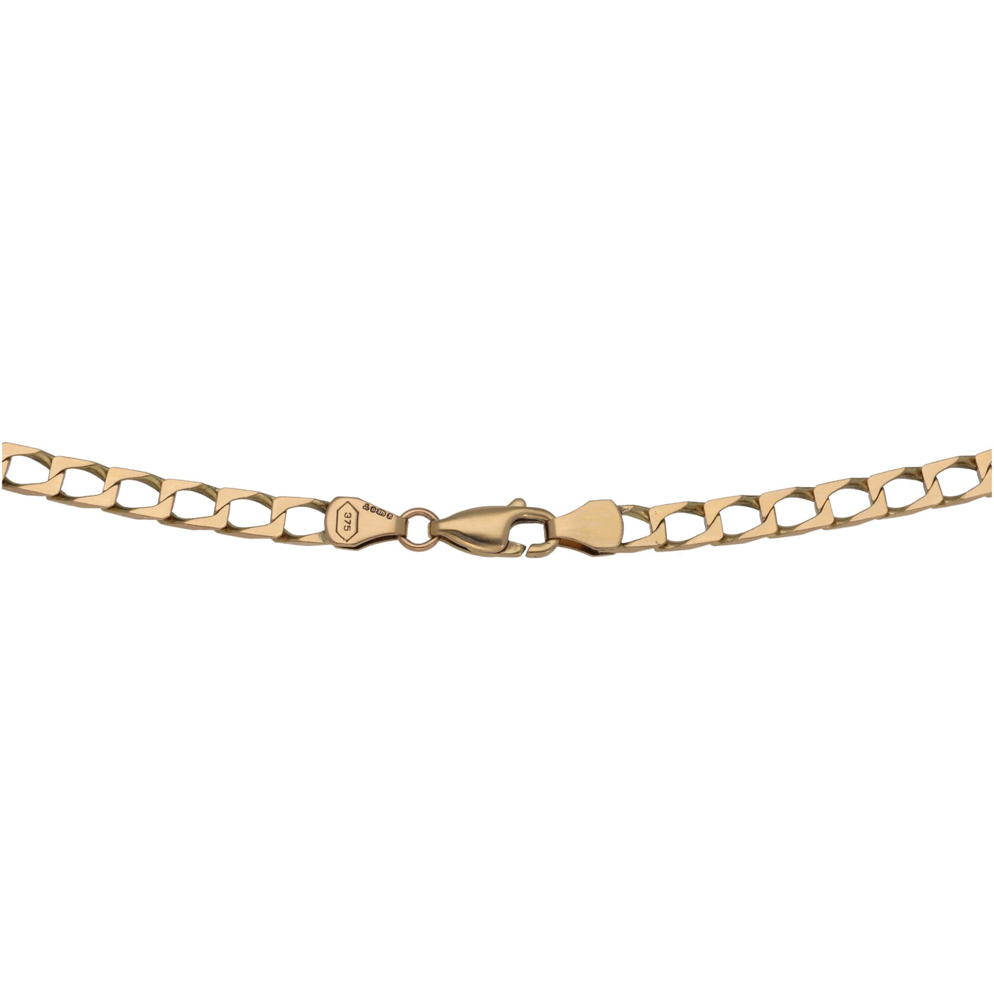 9ct Gold Curb Chain 18"