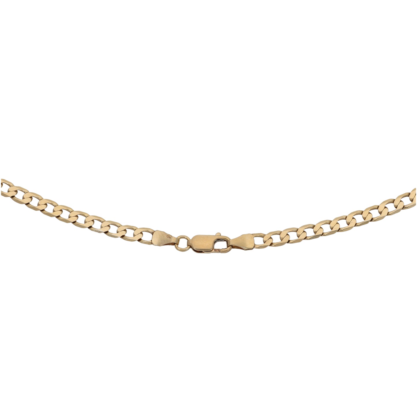 9ct Gold Curb Chain 18"