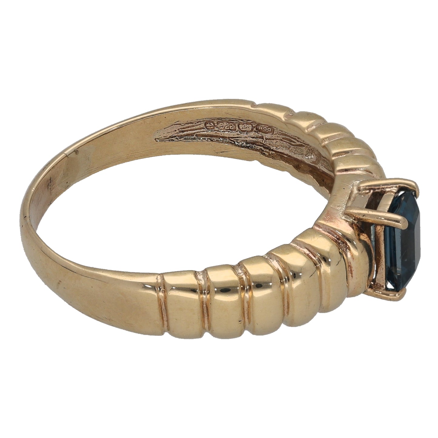 9ct Gold Topaz Single Stone Ring Size T