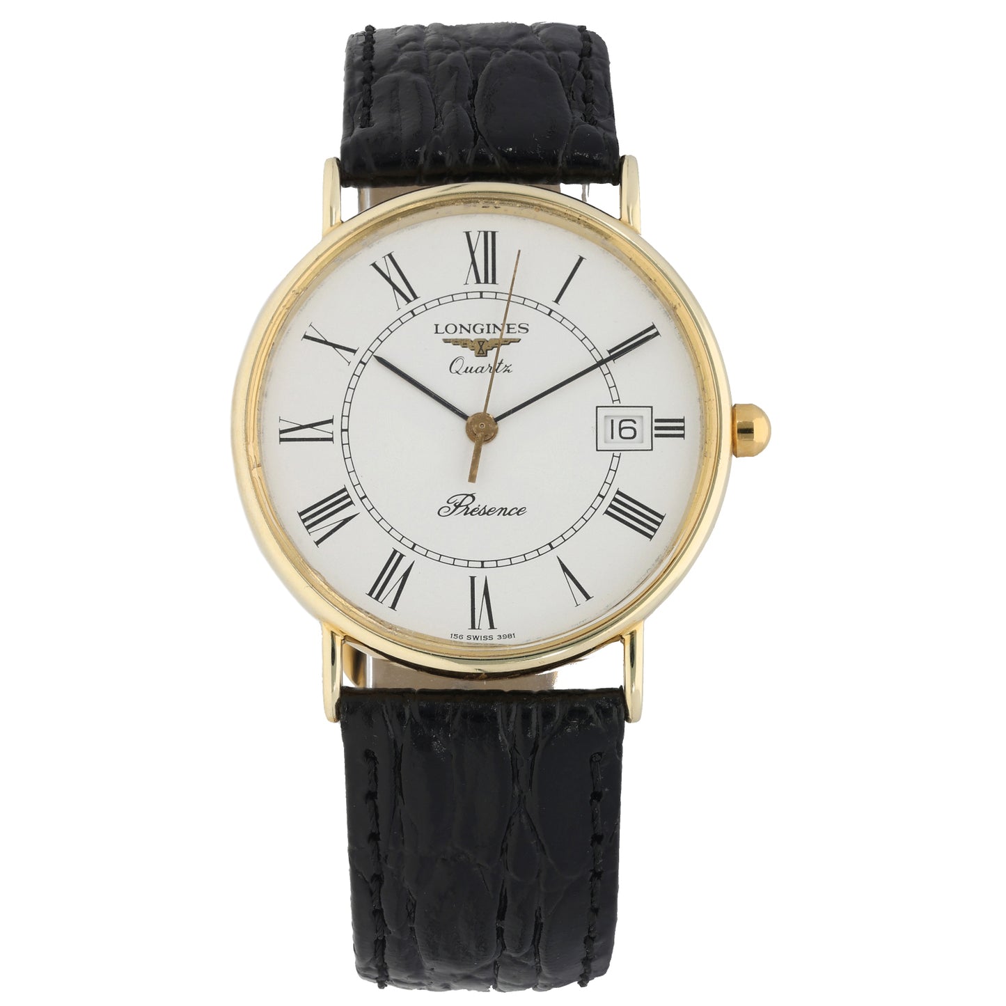 Longines Presence 25.184.106 32mm Gold Watch