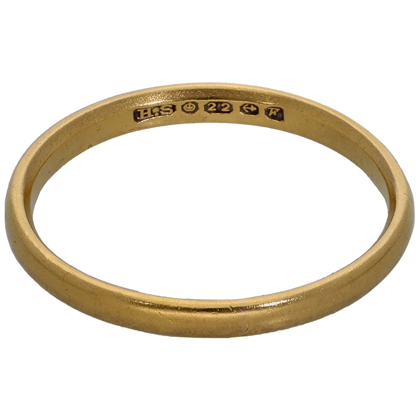 22ct Gold Plain Wedding Ring Size Q