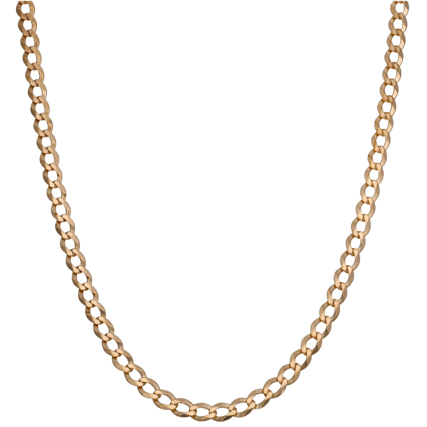 9ct Gold Curb Chain 18"