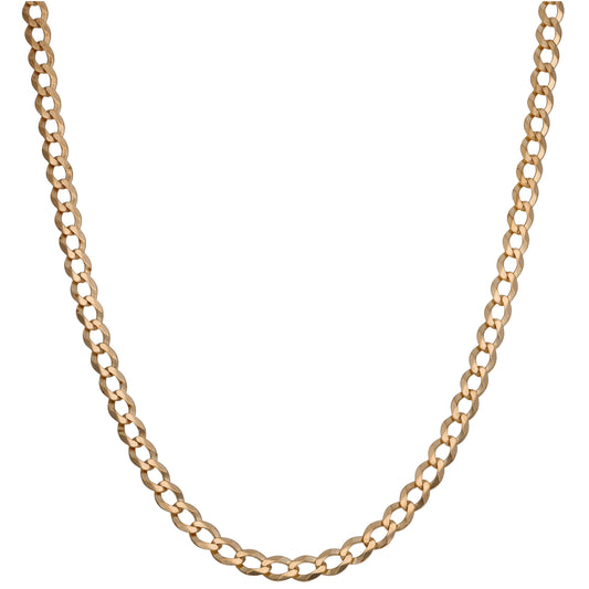 9ct Gold Curb Chain 18"