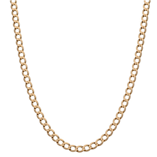 9ct Gold Curb Chain 22"