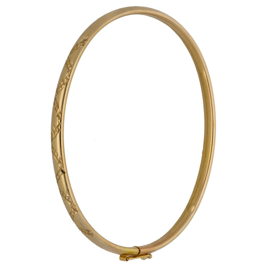 9ct Gold Hinged/Clasp Bangle